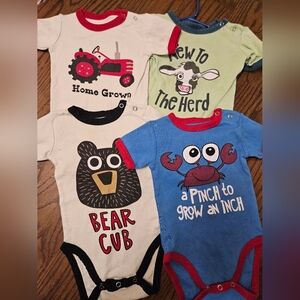Set of 4- Lazy One Novelty Onesies